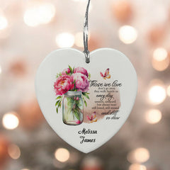 Sympathy Bereavement Condolences Ceramic Heart Those We Love Personalised Heart Gifts ukgiftstoreonline