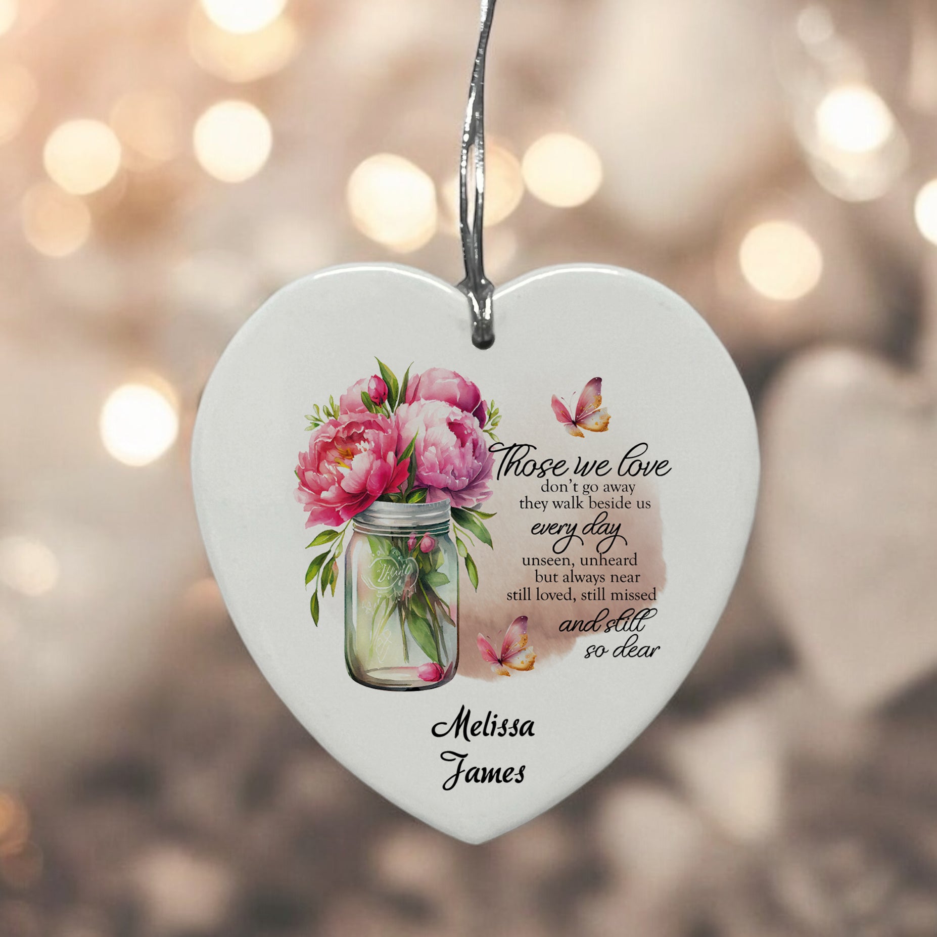Sympathy Bereavement Condolences Ceramic Heart Those We Love Personalised Heart Gifts ukgiftstoreonline
