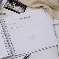 Personalised Pregnancy Journal and First Year Record Book Teddy Themed