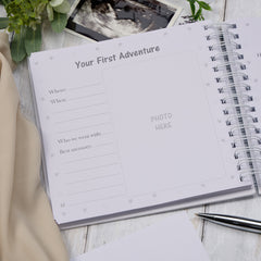 Personalised Pregnancy Journal and First Year Record Book Teddy Themed