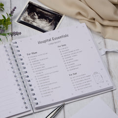 Personalised Pregnancy Journal and First Year Record Book Teddy Themed