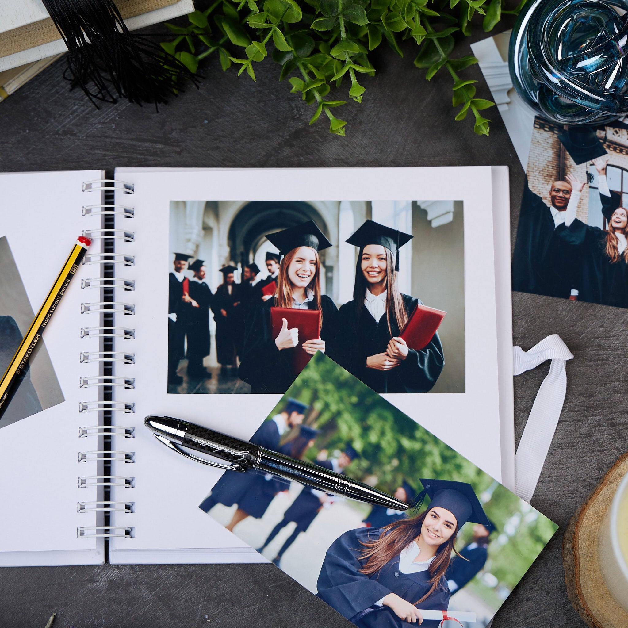 Personalised Graduation Scrapbook Photo Album Leaf Number Design Scrapbook ukgiftstoreonline