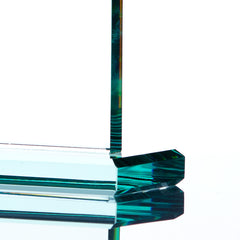 Large 20cm Jade Glass Personalised Rectangular Trophy Any Engraving