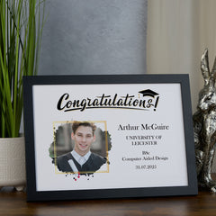 Personalised Congratulations Graduation Photo Frame Gift With Your Own Photo