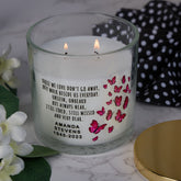 Personalised Sympathy Condolence Bereavement Memorial Gift Remembrance Candle With Butterflies