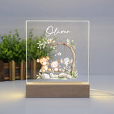 Personalised LED Nursery Lamp, Kids Night Light Gift, Animals Light, Baby Light, Birthday Gifts for Kids, Kids Bedroom Nursery Light