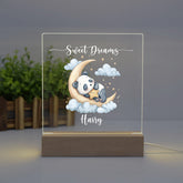 Personalised Baby Gifts Nursery Panda Night Light - LED Night Light for restful Sleep - Nursery Bedside Table Lamp - Christening Gift for Baby