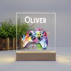 Personalised LED Lamp, Kids Night Light Gift, Gamer Light, Birthday Gifts for Kids, Game Controller