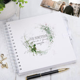 Personalised Honeymoon Scrapbook or Photo Album Botanical Themed