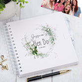 Personalised Hen Do Scrapbook, Guest book or Photo Album Botanical Themed