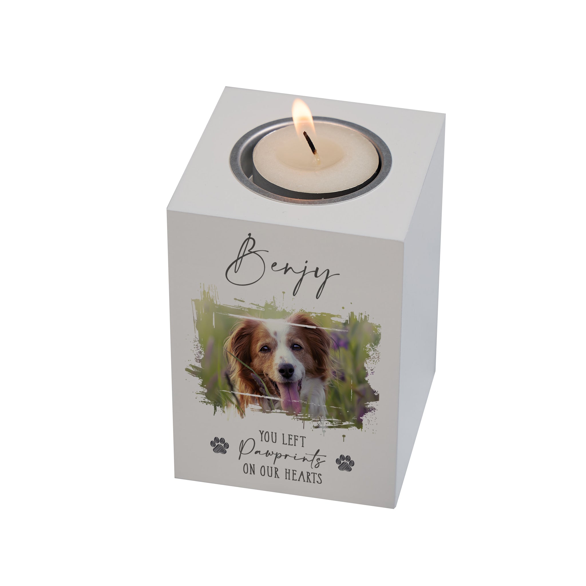 Personalised Remembrance Pet Memorial Photo Candle Tealight Holder Tea Light Holder ukgiftstoreonline