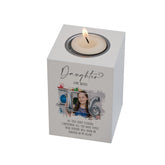 Memorial Daughter Tea Light Holder Bereavement Sympathy Gift With Photo