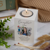 Memorial Daughter Tea Light Holder Bereavement Sympathy Gift With Photo