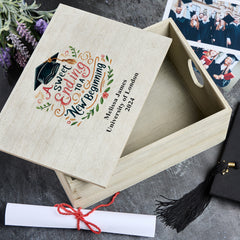 Personalised Large Graduation Keepsake Box New Beginning