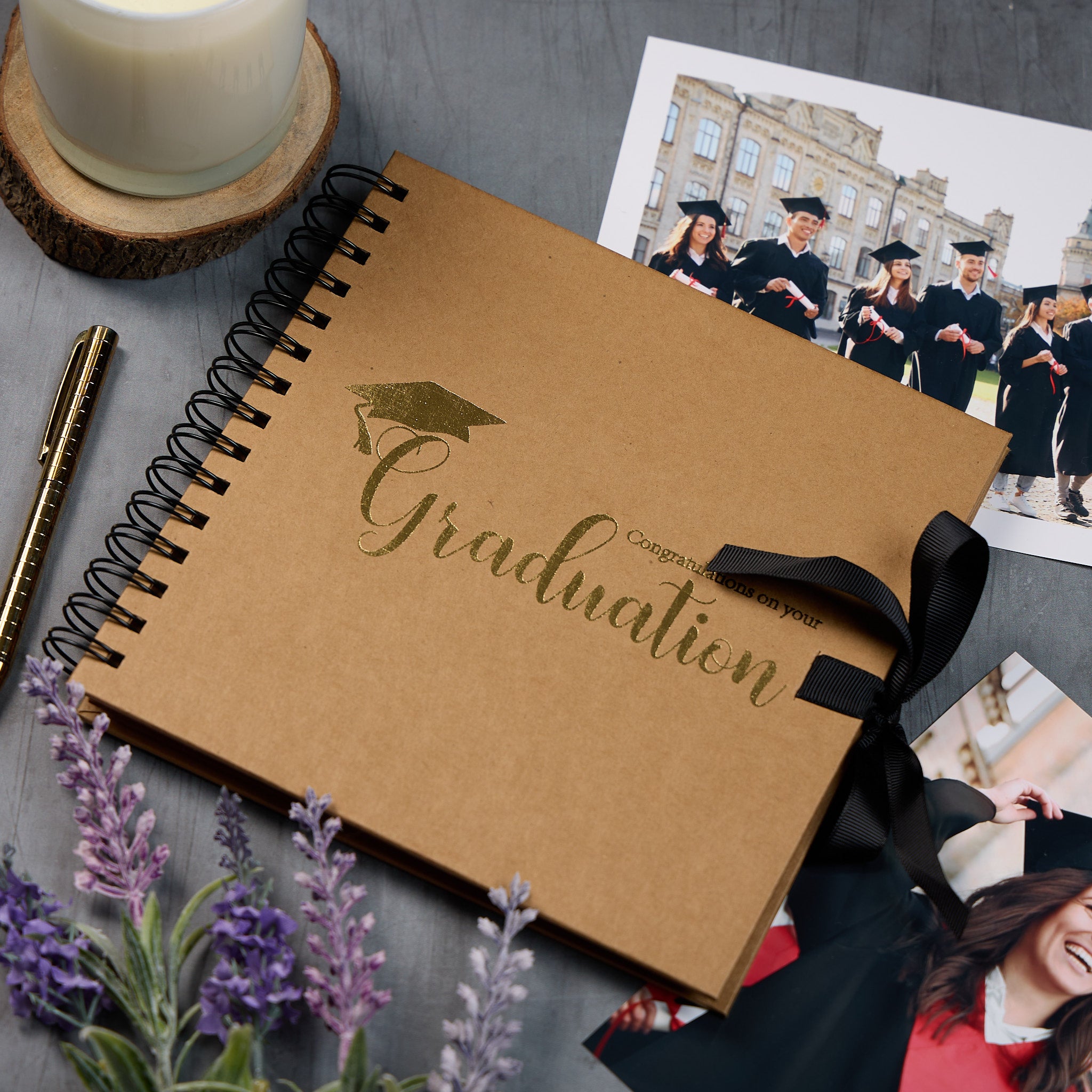Congratulations On Your Graduation Brown Scrapbook Photo Album With Foil Print Scrapbook ukgiftstoreonline