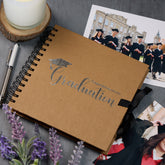 Congratulations On Your Graduation Brown Scrapbook Photo Album With Foil Print