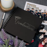 Congratulations On Your Graduation Black Scrapbook Photo Album With Foil Print