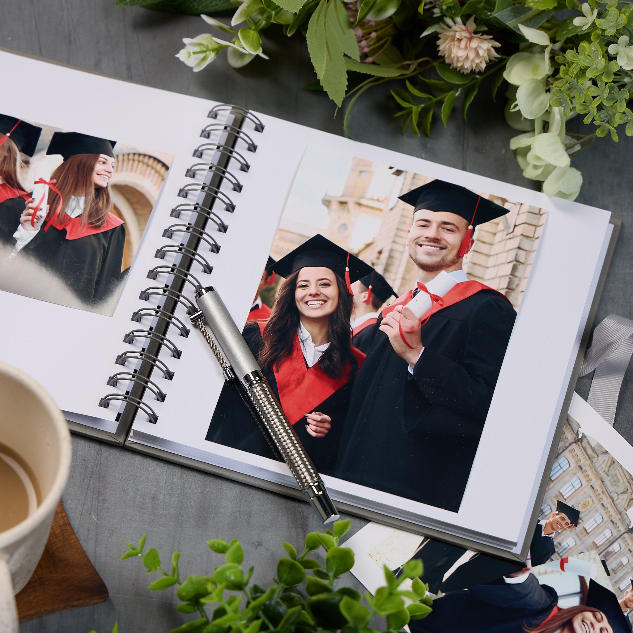 Congratulations On Your Graduation Grey Scrapbook Photo Album With Foil Print Scrapbook ukgiftstoreonline