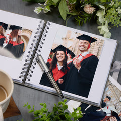 Congratulations On Your Graduation Grey Scrapbook Photo Album With Foil Print