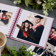 Congratulations On Your Graduation Pink Scrapbook Photo Album With Foil Print