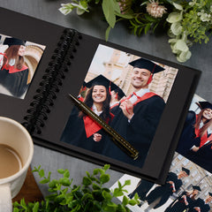 Congratulations On Your Graduation Black Scrapbook Photo Album With Foil Print