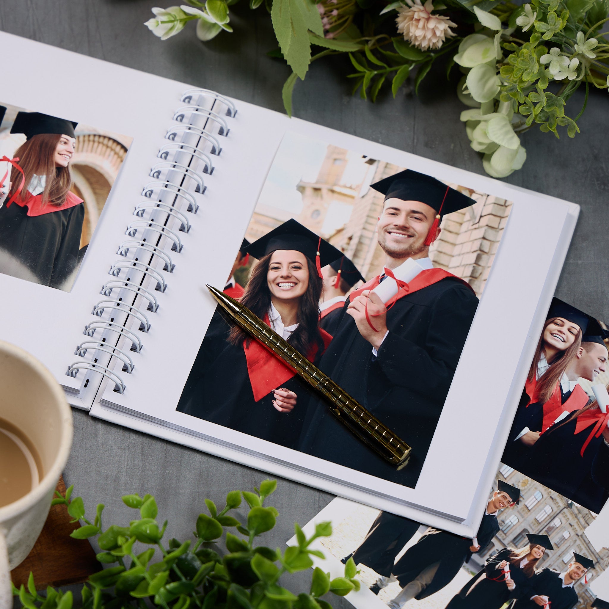 Congratulations On Your Graduation White Scrapbook Photo Album With Foil Print Scrapbook ukgiftstoreonline