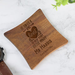 Personalised Teacher Gift Wooden Coasters With Sentiments