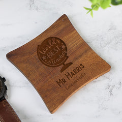 Personalised Teacher Gift Wooden Coasters With Sentiments