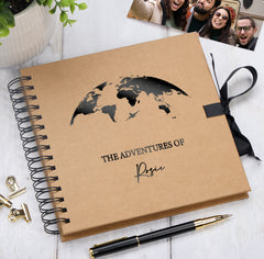 Personalised Kraft Brown Adventures Holiday Love Scrapbook Photo Album