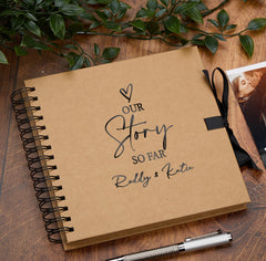 Personalised Our Story So Far Love Themed Multiple Colour Scrapbook Photo album
