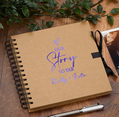 Personalised Our Story So Far Love Themed Multiple Colour Scrapbook Photo album