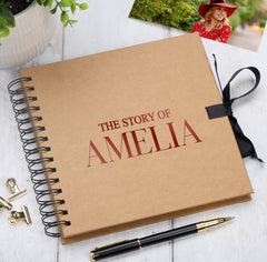Personalised The Story Of Memories Love Themed Multiple Colour Scrapbook Photo Album