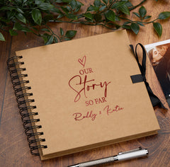 Personalised Our Story So Far Love Themed Multiple Colour Scrapbook Photo album