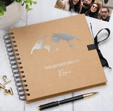 Personalised Kraft Brown Adventures Holiday Love Scrapbook Photo Album