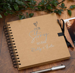 Personalised Our Story So Far Love Themed Multiple Colour Scrapbook Photo album
