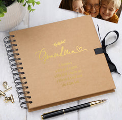 Personalised Grandma Multiple Colour Scrapbook or Photo Album Gift With Sentiment
