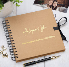 Personalised Any Name and Text Multiple Colour Scrapbook Photo Album Foil Print