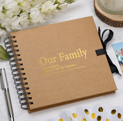 Personalised Our Family Multiple Colour Scrapbook Photo Album Keepsake