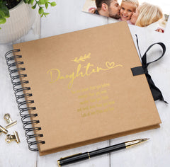 Personalised Daughter Multiple Colour Scrapbook Photo Album Gift With Sentiment