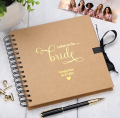 Personalised Letters To The Bride Multiple Colours Scrapbook or Photo Album Gift