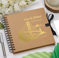 Personalised San Francisco Keepsake Multiple Colour Scrapbook Photo Album Foil Print