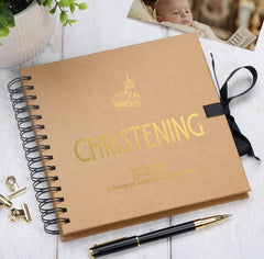 Personalised Christening Multiple Colour Scrapbook Guest Book or Photo Album Gift