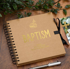 Personalised Baptism Multiple Colour Scrapbook, Guest Book or Photo Album Gift