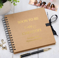 Personalised Soon To Be MRS Multiple Colour Hen Night Do Guest Book Scrapbook Photo Album Scrapbook ukgiftstoreonline Kraft Brown