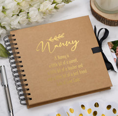 Personalised Nanny Multiple Colour Scrapbook Photo Album Gift With Sentiment