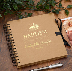 Personalised Baptism Day Multiple Colour Scrapbook Photo album Guestbook