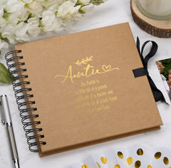 Personalised Auntie Multiple Colours Scrapbook or Photo Album Gift With Sentiment