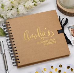 Personalised Any Name and Age Birthday Multiple Colour Scrapbook Photo Album