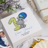 ukgiftstoreonline Personalised 1st birthday gift box baby boy keepsake memory box