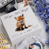 Personalised Baby Keepsake Box Memories Gift With Woodland Fox